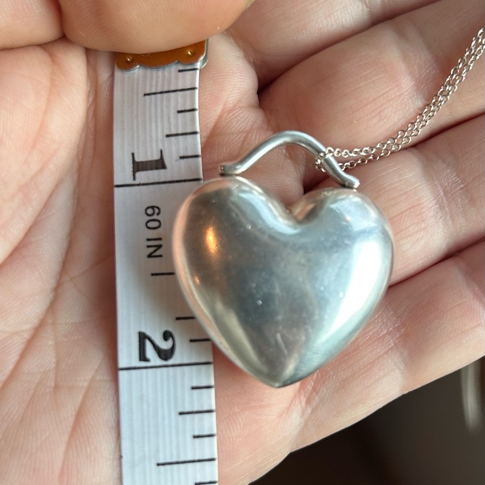Tiffany & Co Auth Vintage Bubble Heart Pendant 925 Sterling Necklace w/Box✨EUC✨ - Picture 5 of 9